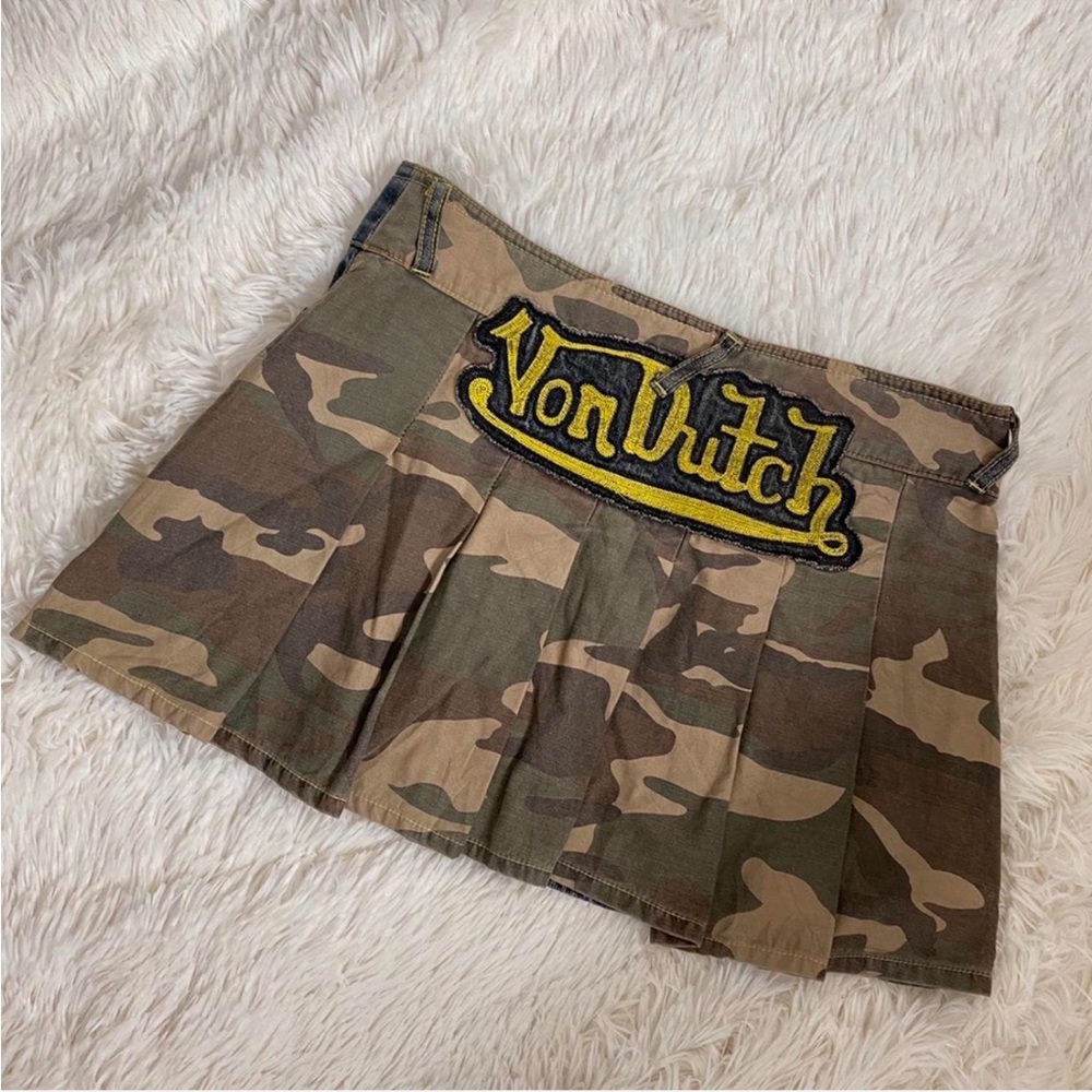von dutch mini skirt